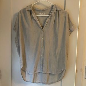 Blue and white striped Central shirt